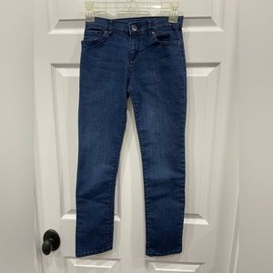 Children’s PLACE Skinny girls jeans, dark wash. Size 12 adjustable band. NWOT.